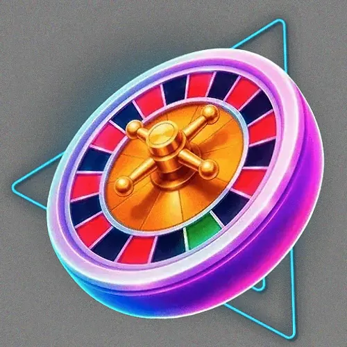 Neon roulette wheel