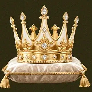 Gold crown on cushion — Betzillo